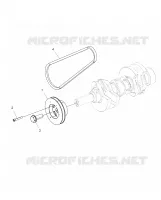 ENGINE, DRIVE PULLEY AND DRIVE BELT