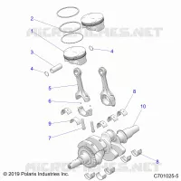 ENGINE, CRANKSHAFT AND PISTON