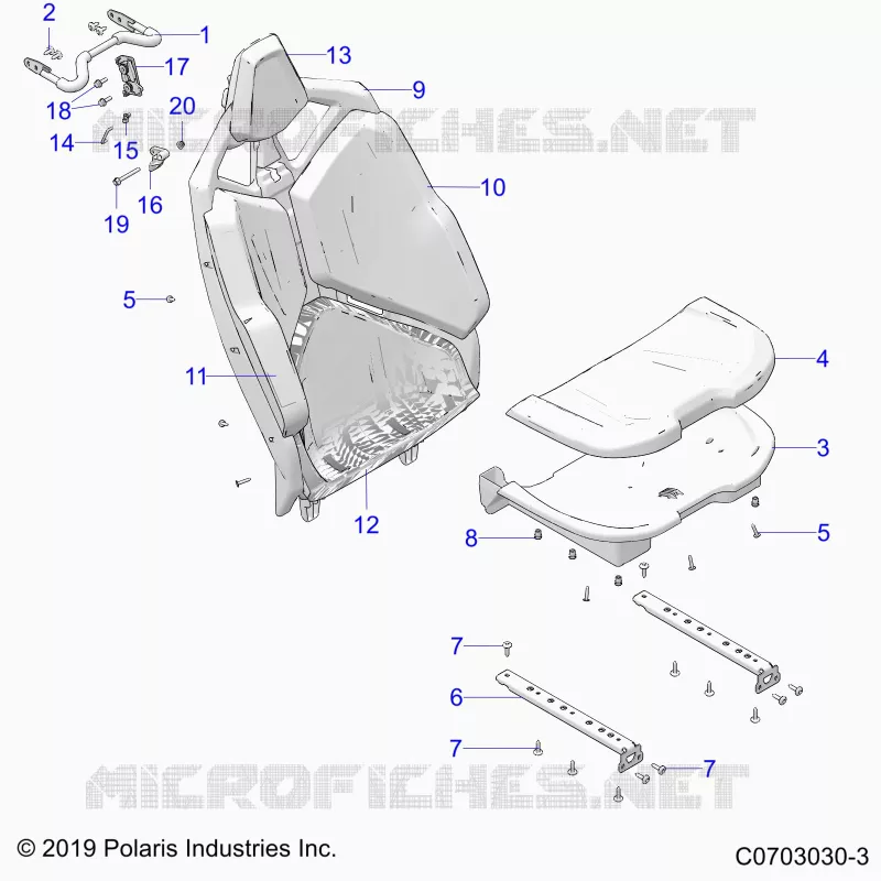 SEAT ASM., REAR, STANDARD