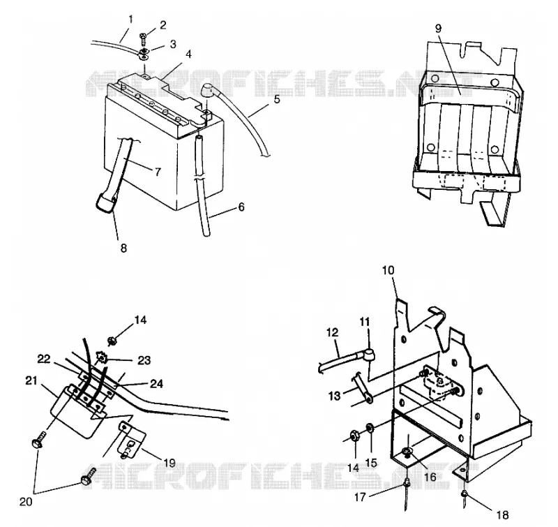 BATTERY BOX TRAIL TOURING 0972262 AND EUROPEAN TRAIL TOURING E972262 (4938313831C001)