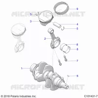 ENGINE, CRANKSHAFT AND PISTON
