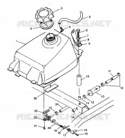 FUEL TANK MAGNUM 2X4 W98AA42A (4945524552A011)