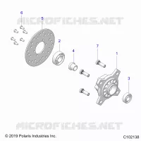 WHEELS, FRONT HUB AND BRAKE DISK