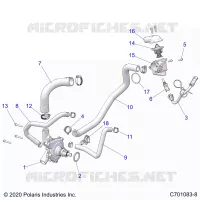 ENGINE, WATERPUMP AND BYPASS