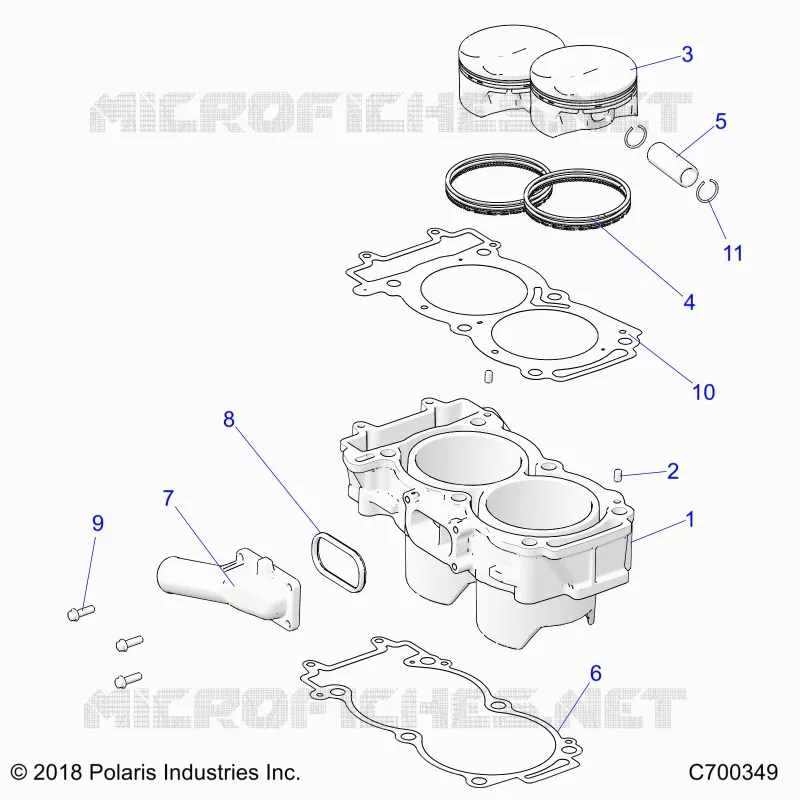 CYLINDER AND PISTON