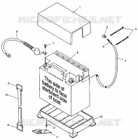 BATTERY BOX SLT 700 B964166 AND  INTL. SLT 700 I964166 (4933923392B005)