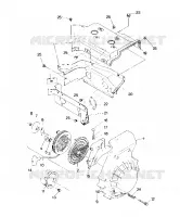 BLOWER HOUSING AND RECOIL STARTER  SUPERTRAK (4917131713027A)