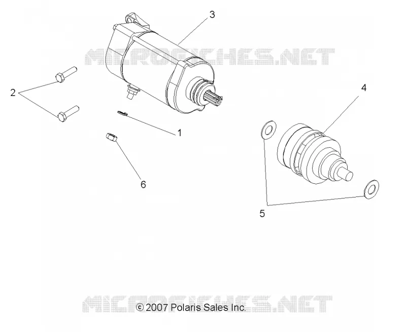 ENGINE, STARTING MOTOR