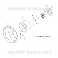 WHEELS, FRONT TIRE AND BRAKE DISC