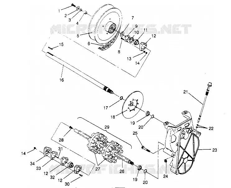 DRIVE TRAIN ASSEMBLY 440 0952760, 440 SKS 0952560,  AND EUROPEAN 440 SKS E9 (4929032903B010)