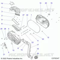 DRIVE TRAIN, CLUTCH COVER AND DUCTING