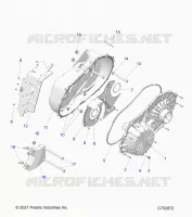 DRIVE TRAIN, CLUTCH COVER ASM.- G24G5W99A/99B (C702872)