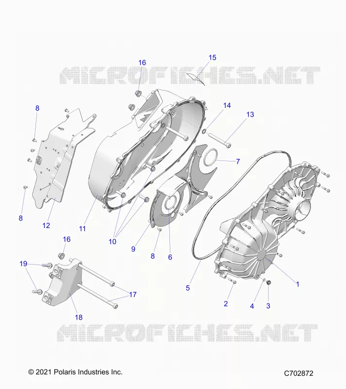 DRIVE TRAIN, CLUTCH COVER ASM.- G24G5W99A/99B (C702872)