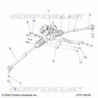 STEERING GEAR BOX W/EPS AND RELATED