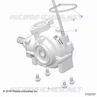 DRIVE TRAIN, GEARCASE MOUNTING, FRONT