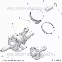 ENGINE, CRANKSHAFT, PISTON AND BALANCE SHAFT