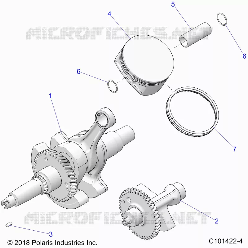 ENGINE, CRANKSHAFT, PISTON AND BALANCE SHAFT