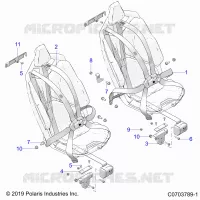 SEAT BELT MOUNTING, FRONT