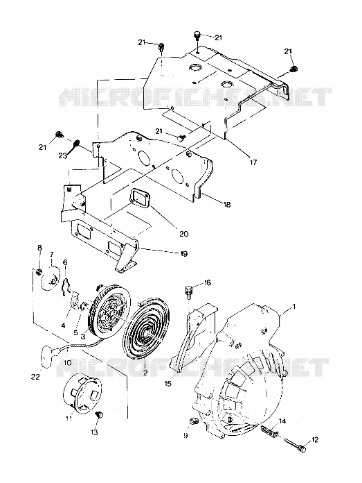 BLOWER HOUSING/RECOIL STARTER INDY LITE GT (4920132013025A)