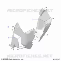 BODY, FRONT MUD GUARDS