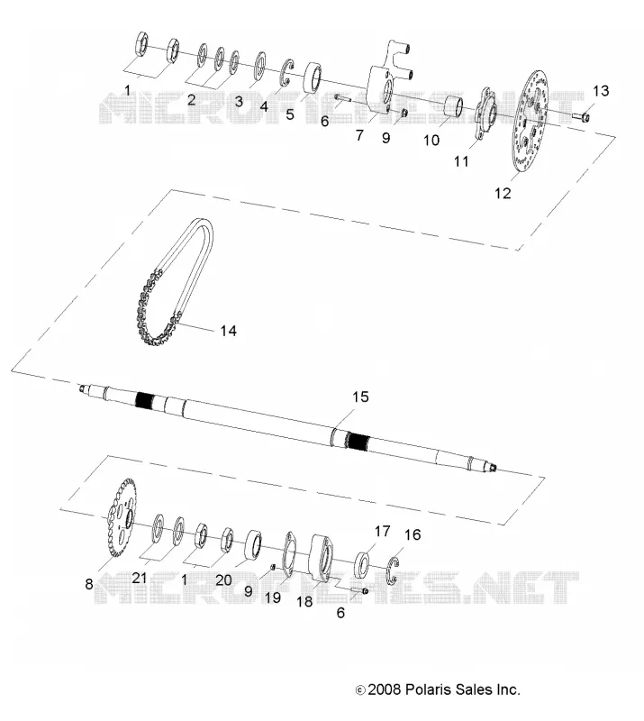 WHEELS, REAR AXLE