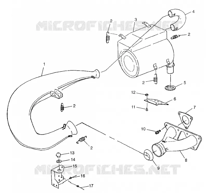 EXHAUST SYSTEM 700 RMK 0970966, 700 SKS 0970566 AND EUROPEAN 700 SKS E97056 (4938573857C004)