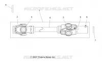 DRIVE TRAIN, FRONT PROP SHAFT (BUILT 8/23/07 AND AFTER)