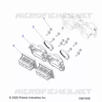 ENGINE, REED VALVE AND THROTTLE BODY ADAPTOR