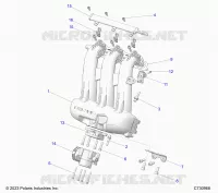 ENGINE, INTAKE MANIFOLD, THROTTLE BODY, FUEL RAIL