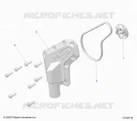 ENGINE, WATERPUMP IMPELLER AND COVER