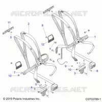 SEAT BELT MOUNTING, FRONT, 6 POINT