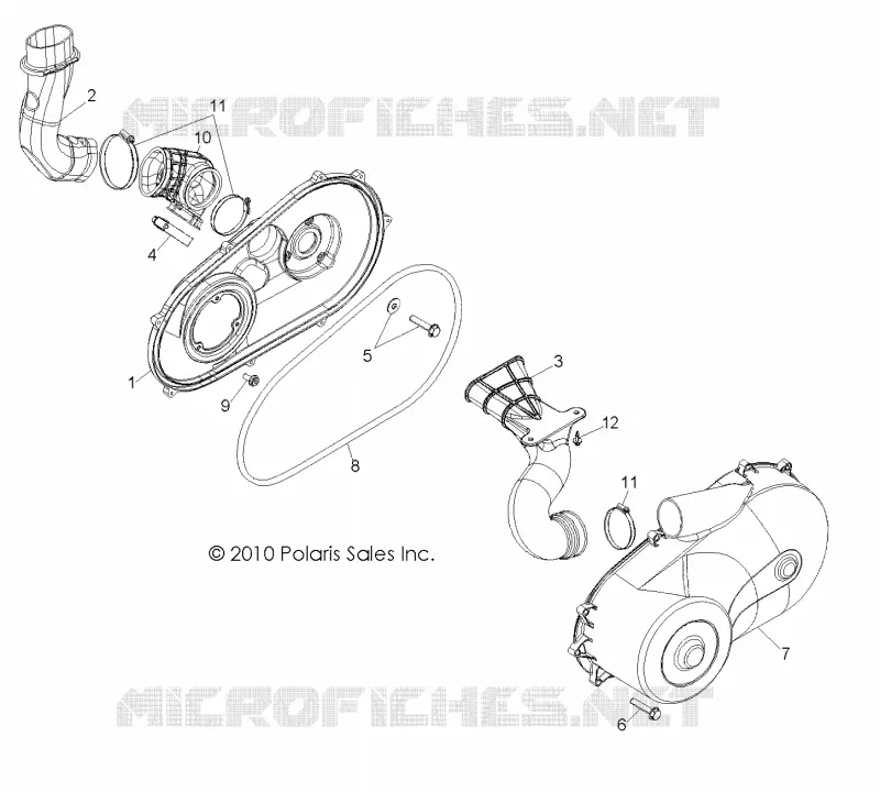 DRIVE TRAIN, CLUTCH COVER AND DUCTING