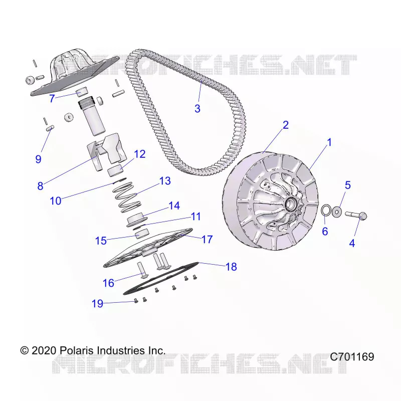 DRIVE TRAIN, SECONDARY CLUTCH