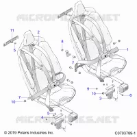 SEAT BELT MOUNTING, FRONT, 6 POINT