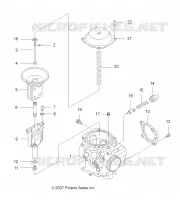 ENGINE, CARBURETOR, UPPER