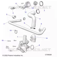 ENGINE, WATERPUMP AND BYPASS