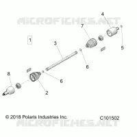 DRIVE TRAIN, REAR HALF SHAFT