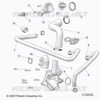 ENGINE, WATERPUMP AND BYPASS