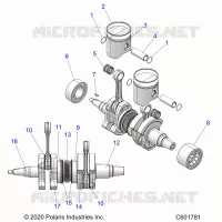ENGINE, PISTON AND CRANKSHAFT