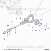 DRIVE TRAIN, CHAIN TENSIONER AND SPROCKET