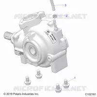 DRIVE TRAIN, GEARCASE MOUNTING, FRONT