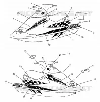 DECALS SLX 780 B964287 AND  INTL. SLX 780 I964287 (4937443744A007)