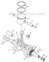 CRANKSHAFT AND PISTON TRAIL BOSS W98AA25C (4945314531C008)