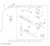 ENGINE, CLUTCH LEVER AND MASTER CYLINDER