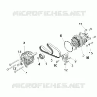 ENGINE, ALTERNATOR AND COMPRESSOR