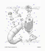 ENGINE, EXHAUST SYSTEM AND TURBO ASM.