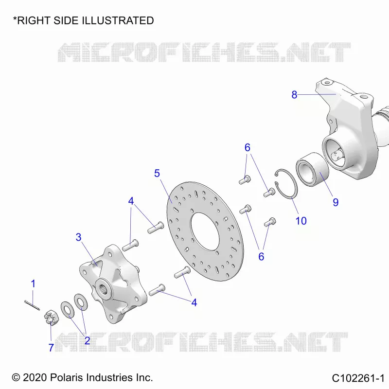 FRONT SUSPENSION HUB, CARRIER, AND BRAKE DISC