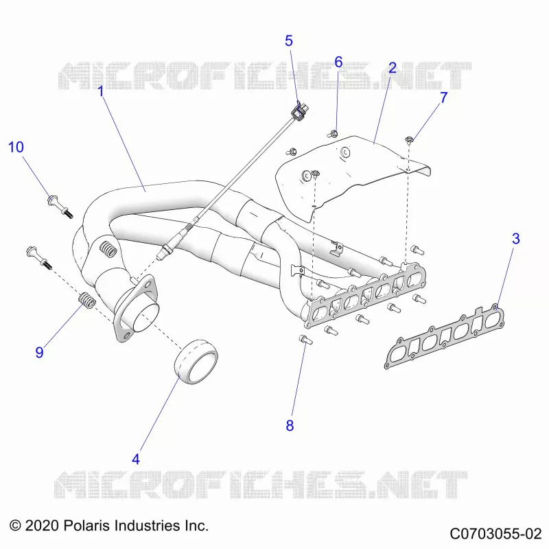 ENGINE, EXHAUST SYSTEM, HEADPIPE