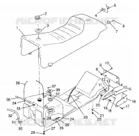 SEAT   GAS TANK 700 XCR 0985678(A) AND EUROPEAN 700 XCR E985678 (4943114311A006)