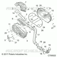 DRIVE TRAIN, CLUTCH COVER AND DUCTING